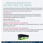 Bayramda mezarlıklara ücretsiz ulaşım