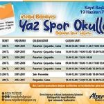 Yaz Spor Okulları Kayıtları Başlıyor