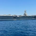 Dünyanın en büyük uçak gemisi USS Gerald R. Ford, QTerminals Antalya Limanı açıklarına demirledi