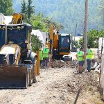 Kumluca’da kanalizasyon çalışması