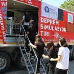 Öğrencilere Deprem Simülasyon Tırında Eğitim