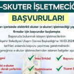 E-skuter işletmesi için başvurular alınacak